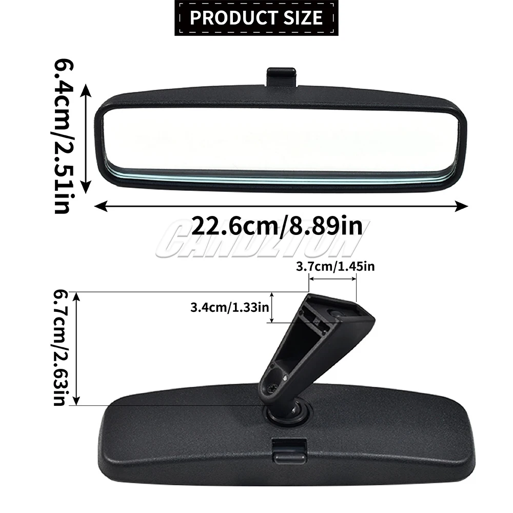 1개 신형 유니버설 실내 후방 거울 735451561 E3021040 피아트 500 500C 312 포드 KA RU8 후방 거울 자동차 액세서리