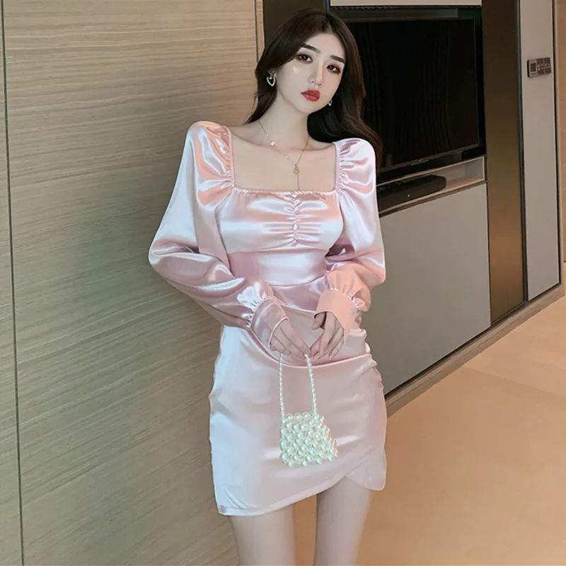 

2023 Elegant Dresses For Women New French Style Spring Slim Long Sleeve Hip Hugging Free Shipping