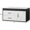 36 Inch Floating Bathroom Vanity with Sink, Wall Mounted Bathroom Vanity, 2 Drawers and Soft Close System Cabinet 2