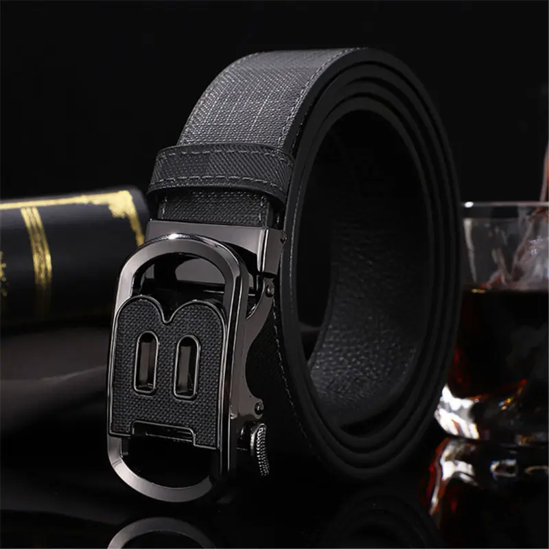 High Quality Leather Belt Men Luxury Brand Designer fashion Canvas Belts for Men Strap Male Metal Automatic Buckle Belt - Image 8