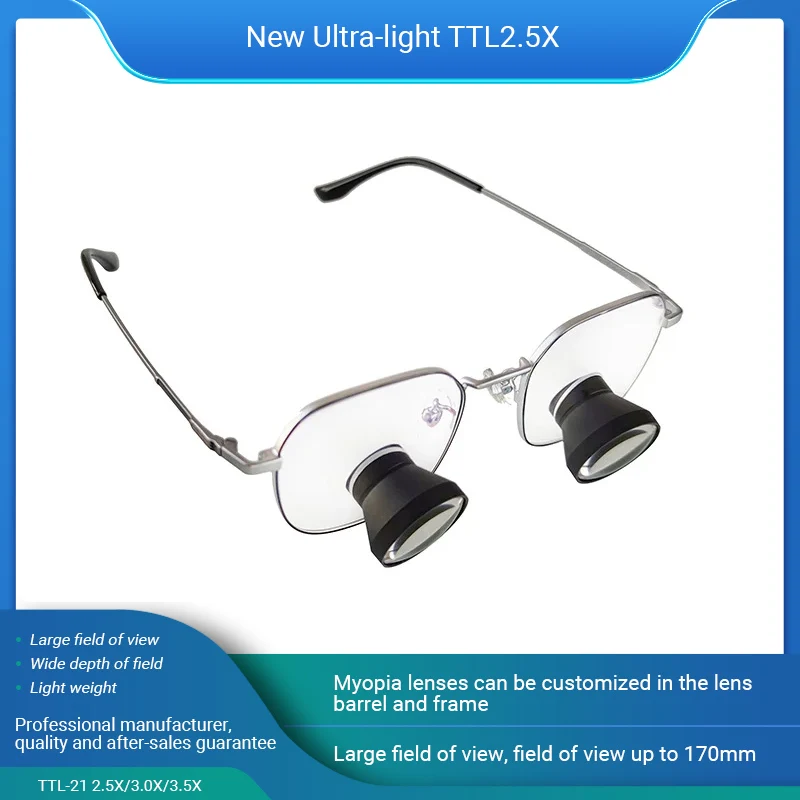TTL25XLoupesUltralightTitaniumFrameThroughTheLensDental