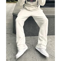 Men Sweatpants Korean Fashion Sportswear Drawstring Wide Leg Straight Track Pants 2024 Autumn Cotton Casual Loose Trousers 2