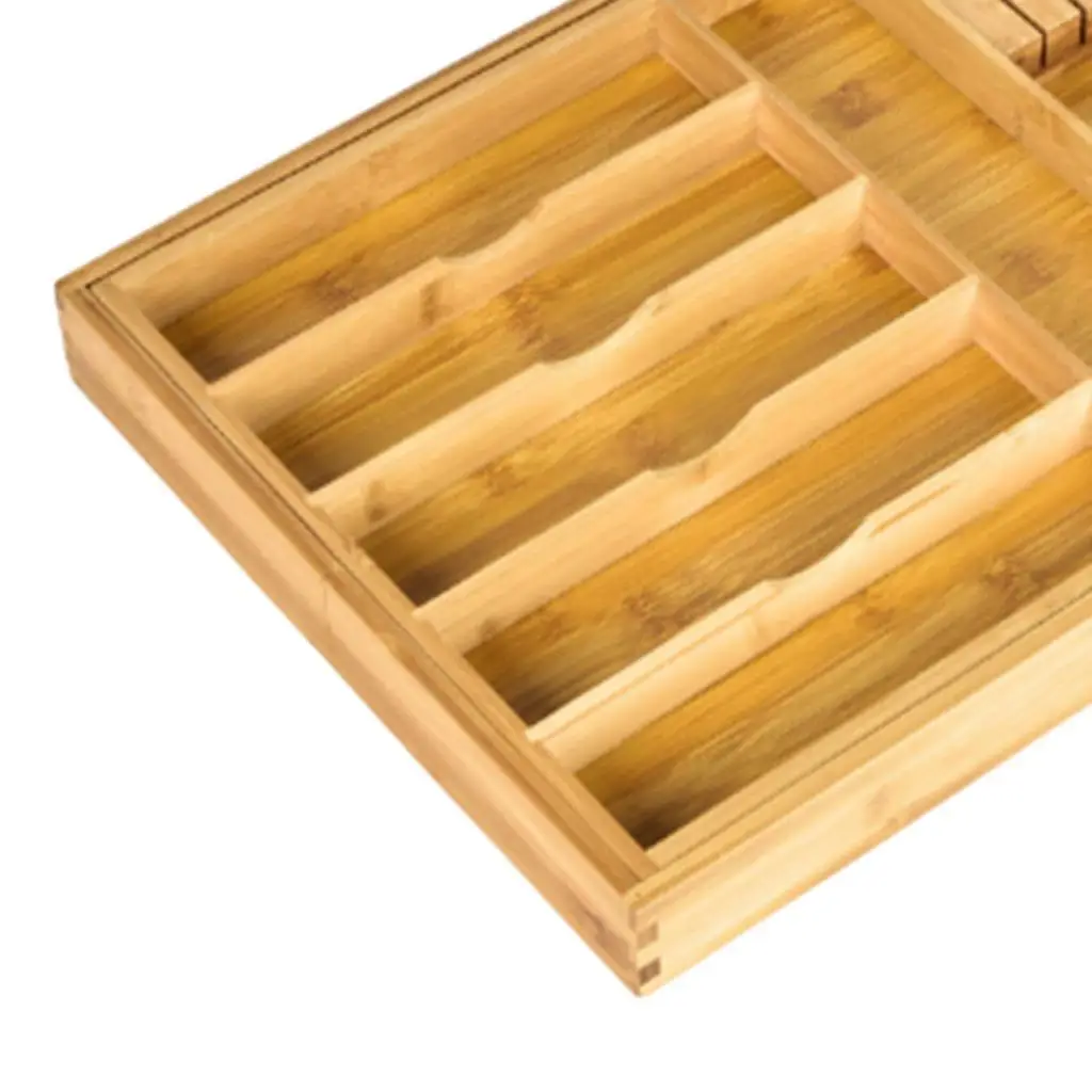 

Бамбуковая посуда, ящик-органайзер, регулируемый для кухни, столовых приборов