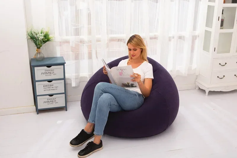Description Picture 5 of itemLarge Lazy Inflatable Sofa Chairs PVC Lounger Seat Bean Bag Sofas Pouf Puff Couch Tatami Living Room Supply