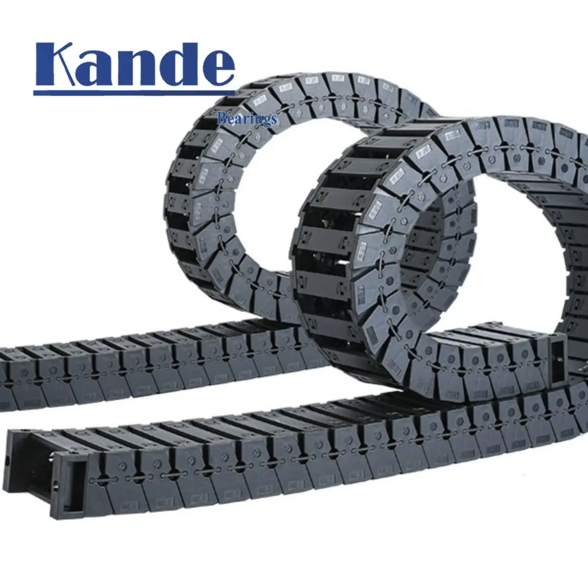 Plastic cable chain Cable carrier Kande Open Drag Chain Silent Bridge Type 18 25 L1000mm Chain Wire Carrier with End Connectors for CNC 3D Printer Engraving