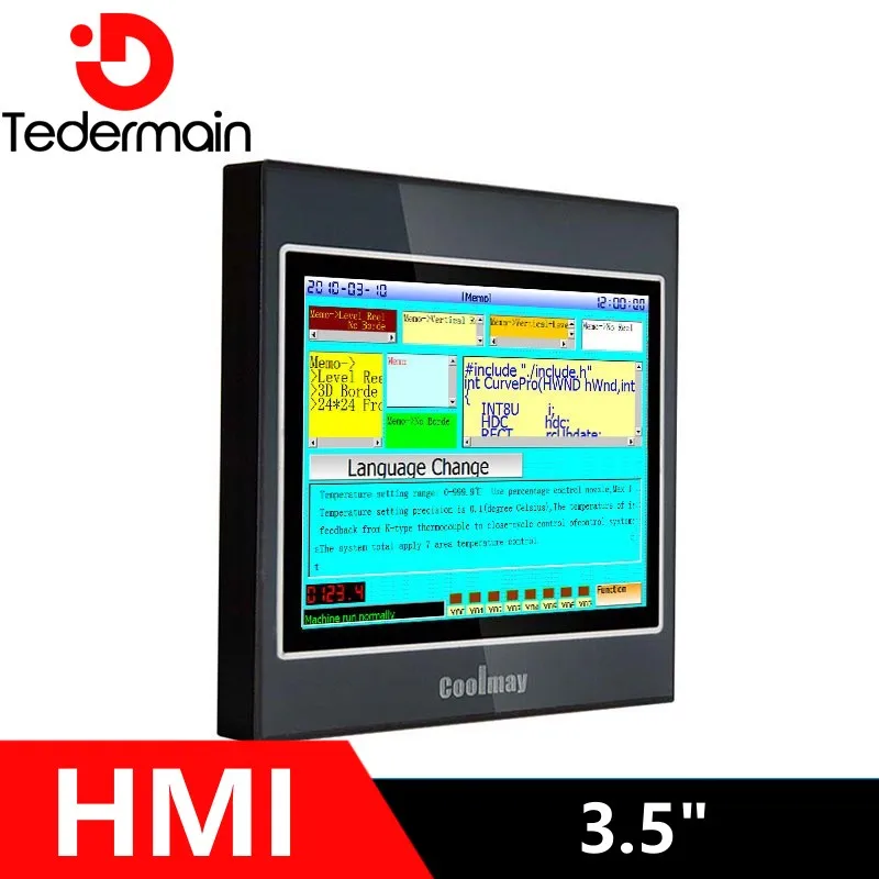 

Coolmay HMI TK6037FH Small compact 320*240 resolution color HMI touch screen 3.5 inch industrial monitor CNC controller kit