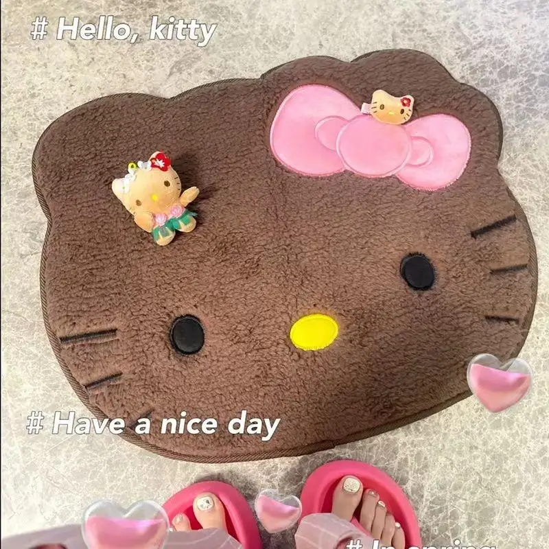 

Sanrio Kawali Hawaii Hellokitty Doormat Bathroom Bedroom Car Carpet Water Absorption Anti Slip Cartoon Birthday Gift For Girls