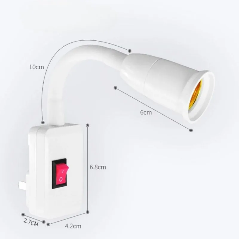 Lamp Holder Lamp Bulb Holder Lamp Base Lamp Socket Adapter E27/E26 Socket Adapter with On/Off Switch Light Lamp Bulb 360 Degrees Flexible US Plug for Night Light Grow Lights Desk Lamp