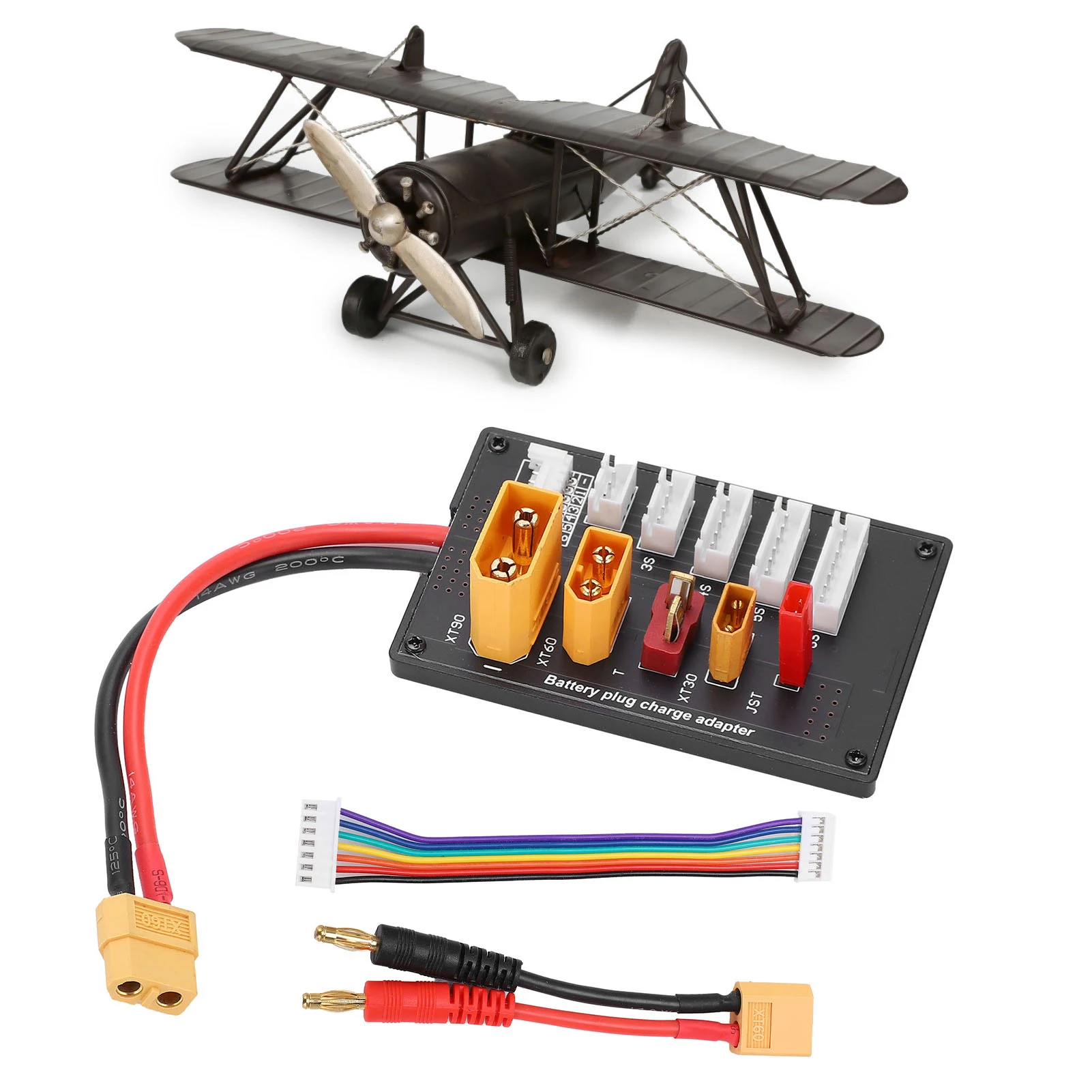 Vue de dessus de la carte de charge parallèle Lipo XT60 pour batteries 2S-6S