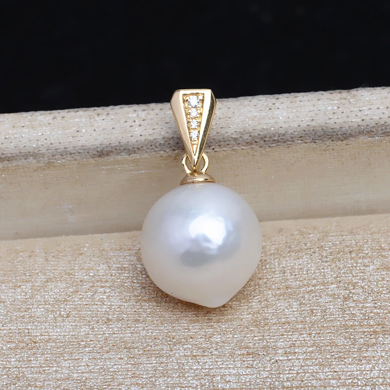 

Подвеска из 18-каратного желтого золота AU750, фурнитура для ювелирных изделий, аксессуары, базовые детали, фитинги для жемчужного камня 7-12 мм