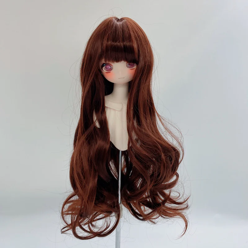 Dark brown doll wig