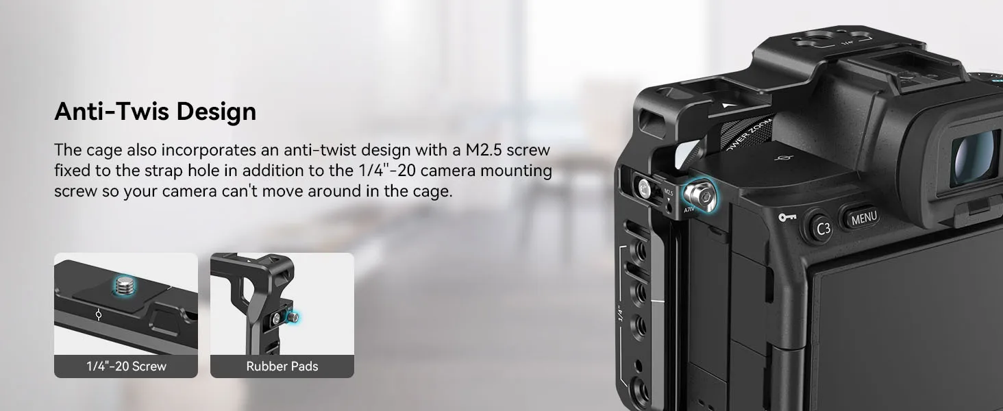 Camera Half Cage for Sony Alpha 7R V/Alpha 7 IV/Alpha 7S III/Alpha 1/Alpha 7R IV
