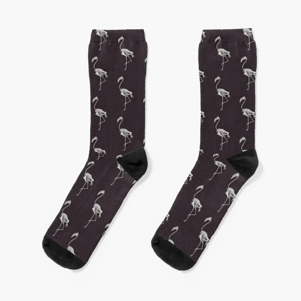

Flamingo Skeleton: Bird Halloween Animal Anatomy Socks summer japanese fashion Designer Man Socks Women's