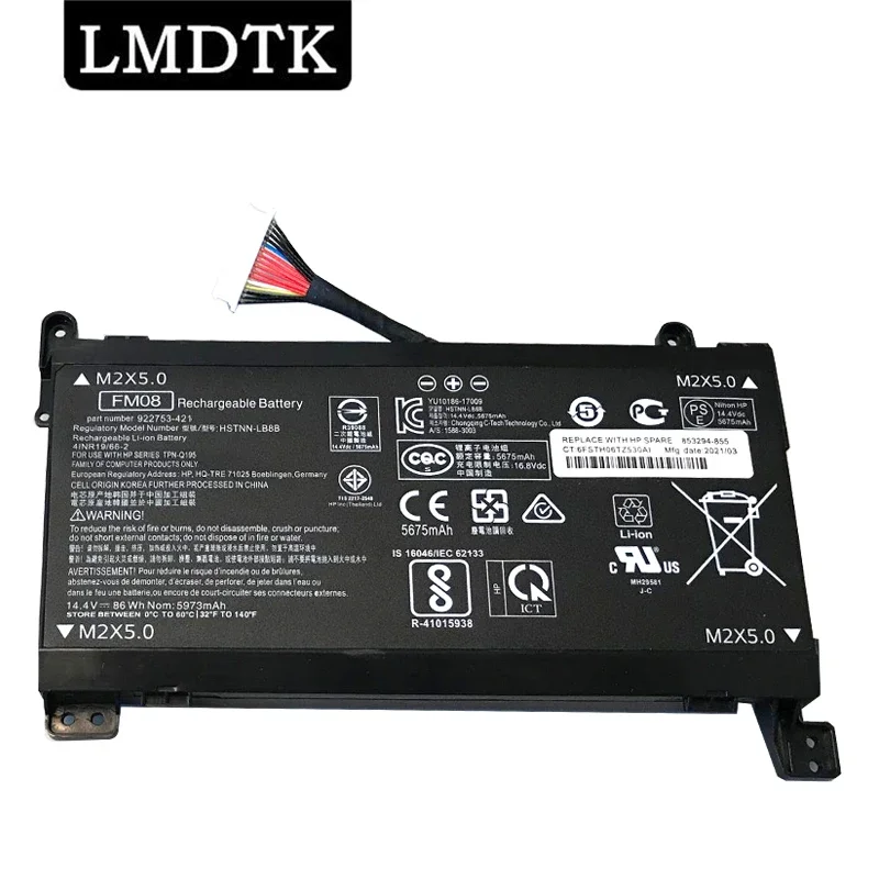 LMDTK Новый FM08 Аккумулятор для ноутбука HP OMEN 17-an013TX 17-an014TX HSTNN-LB8B 8922753-421