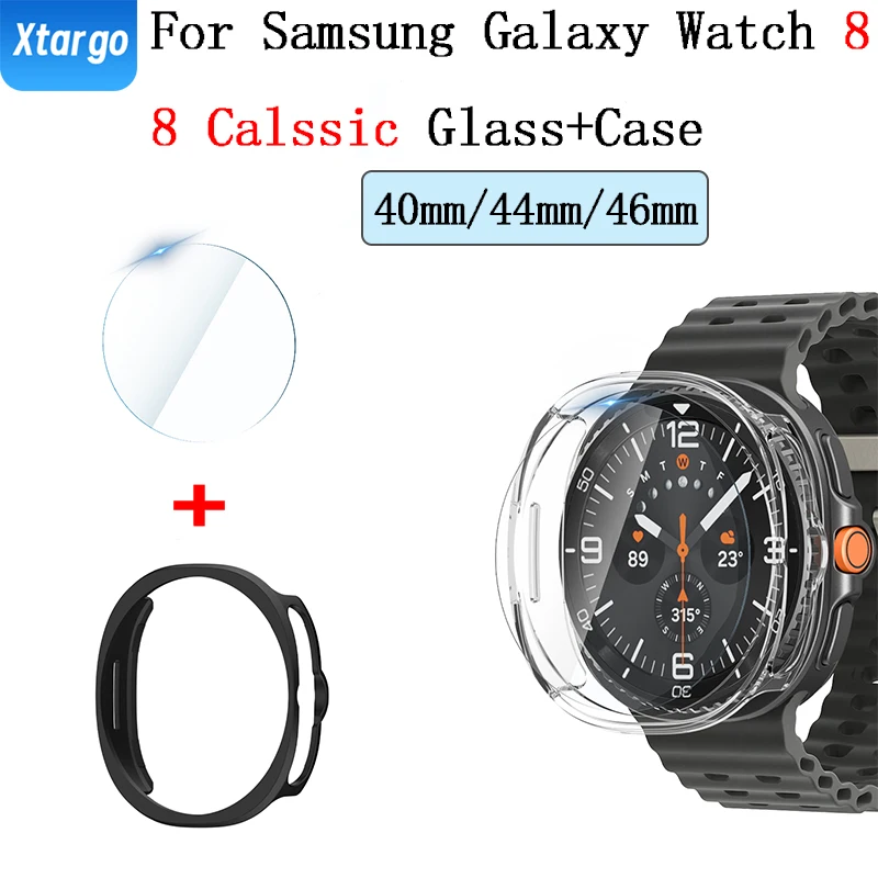 Enhanced Protective Glass+PC Case for Samsung Galaxy Watch - Hollow Hard Design