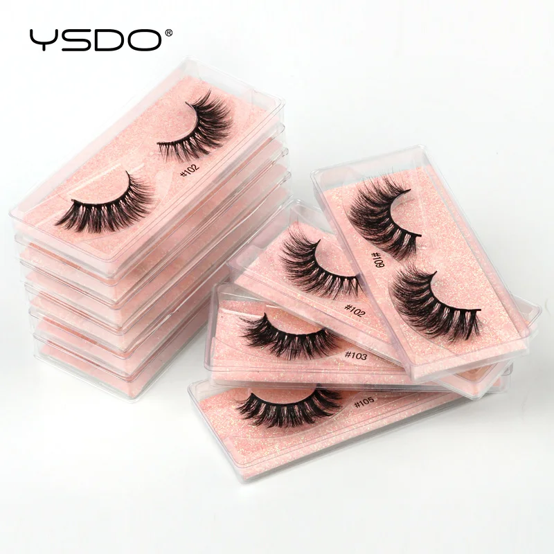 Natural 3D Mink Lashes Set Wispy Fluffy False Eyelashes