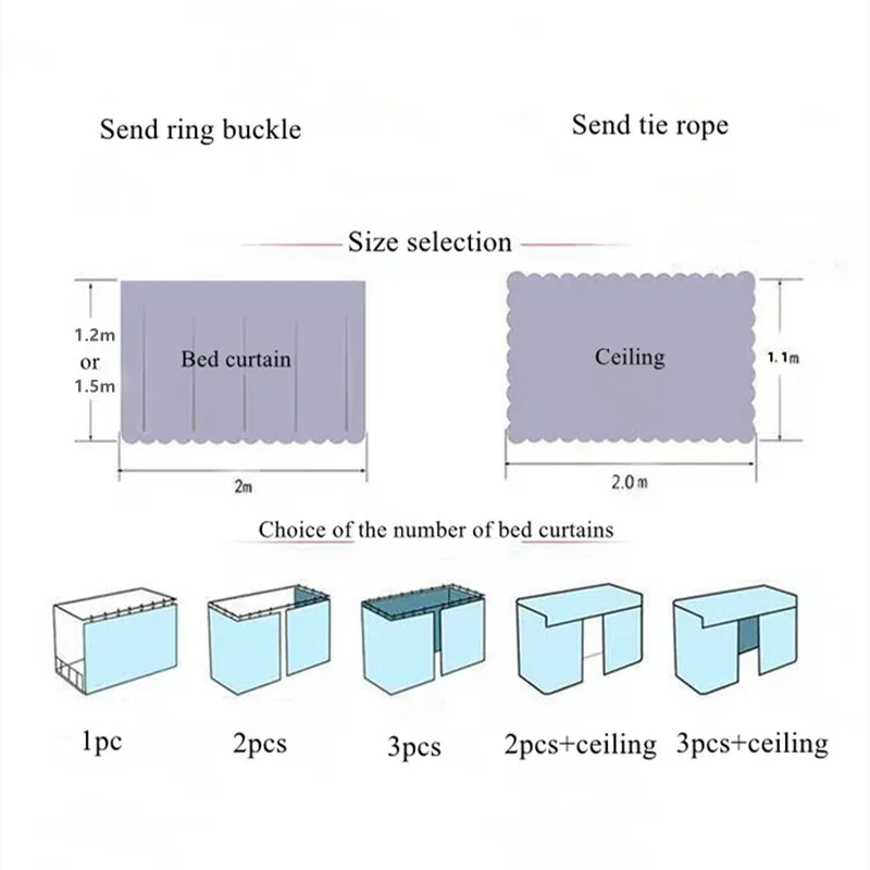 Beliche, Dustproof Cortina, Privacy Protection, Mosquito Net, Bedroom Tent, Moda