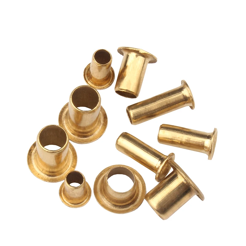 Rivets And Fasteners Rivets And Screws GB876 M0.9 M1.3 M1.5 M1.7 M2 M2.5 M3 M4 M5 M6 Brass Copper Hollow Rivet Circuit Board PCB Nails Through-Hole Tubular Rivet Nuts