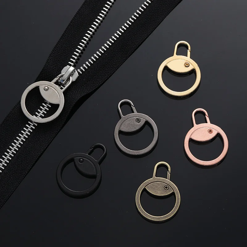 5/10Pcs Metal Zipper Pull Replacement Detachable Zipper Slider