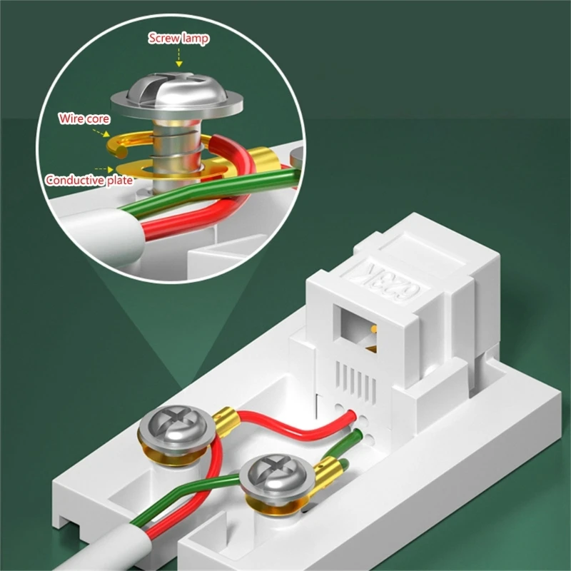 Prises téléphoniques à port unique pour montage de surfaces, boîtier téléphonique à 2 bornes à vis vers RJ11 6P4C femelle, extension de connexion avec facilité, 10 pièces