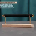Solid wood Golden single-layer ring holder Black