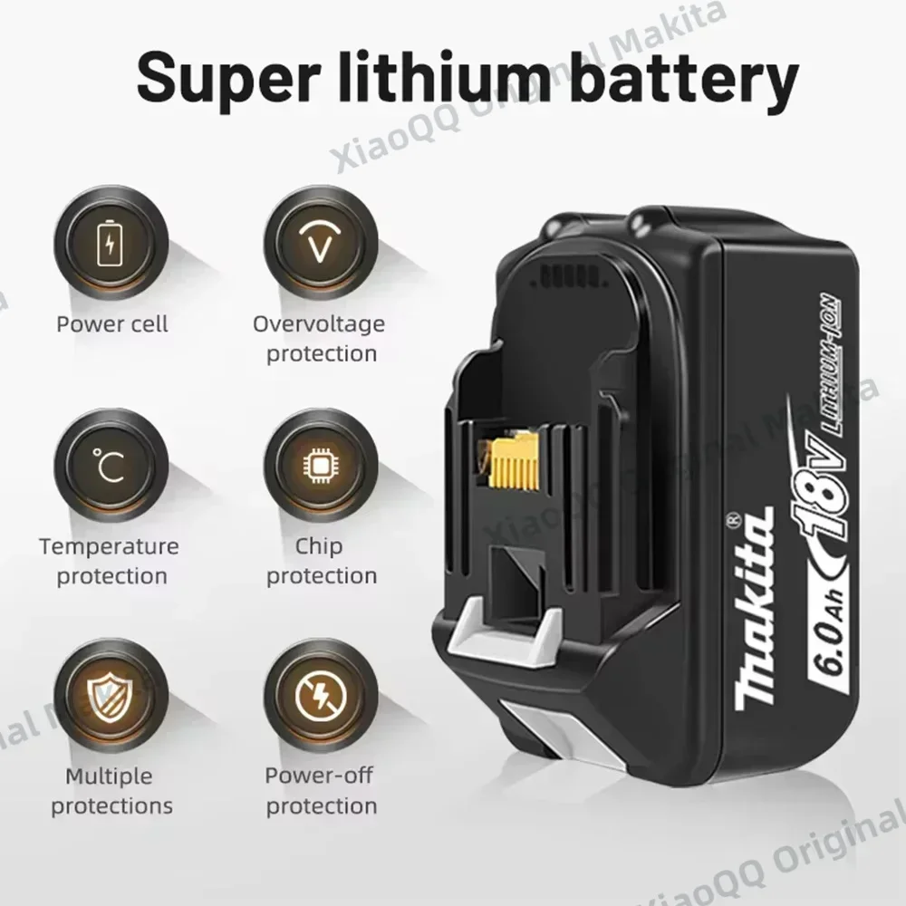 Originaler Makita 6,0-Ah-Lithium-Ionen-Akku kann BL1815N BL1820B BL1830B BL1850B BL1860B LXT400 ersetzen für Makita-Elektrowerkzeuge. – Detail 10