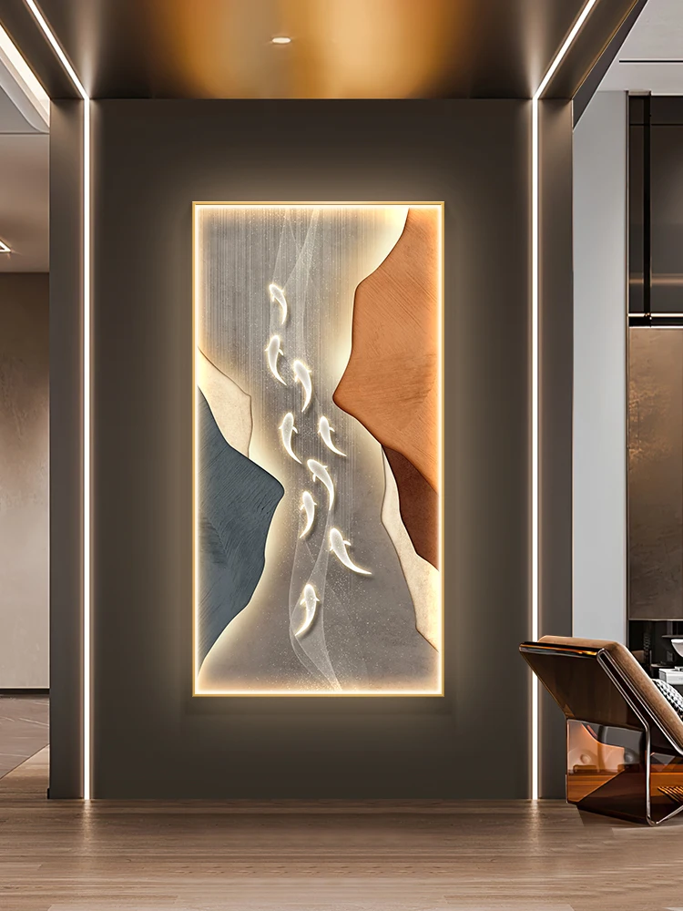 Koi Fish Porch LED Wall Art