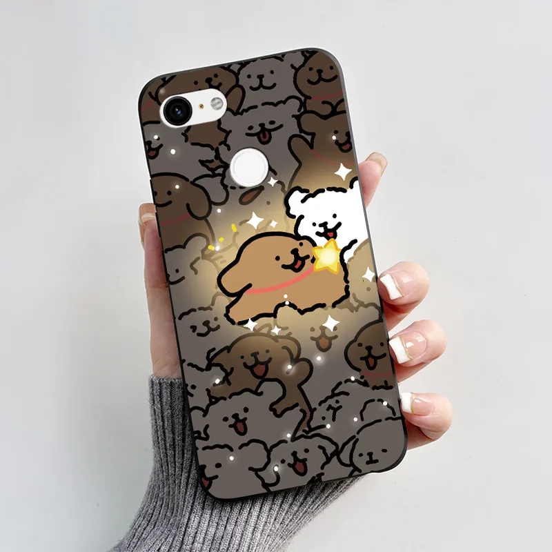 Charming Heart Cartoon Black Bumper Soft TPU Silicone Phone Case
