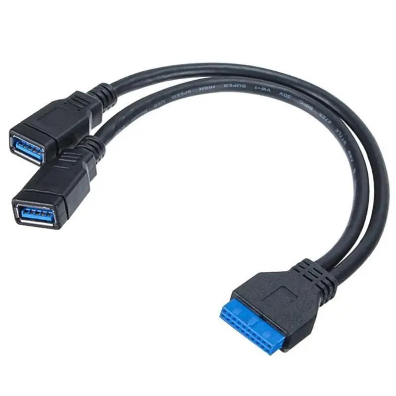 

3.0 Motherboard 20 Pin Header Extension Adapter Cable, USB Double Connector Female to Female Extender,20pin USB3 Cable 50CM