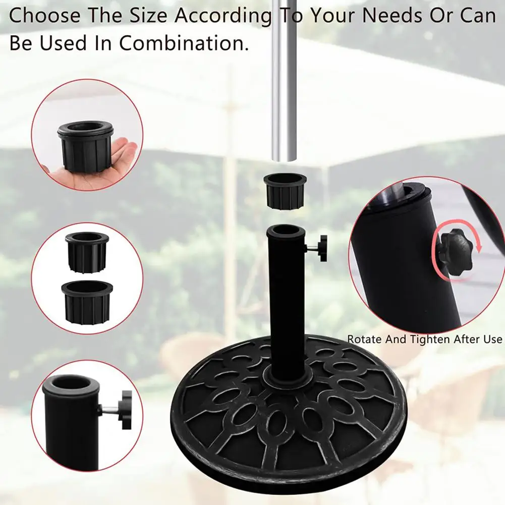 1 Set Umbrella Base Stand Replacement Parts Umbrella Base Stand Rustproof Wide Compatible Hole Ring Plug Cover