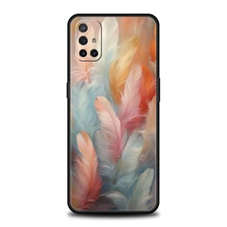 Gradient Feather Pattern Soft TPU Phone Case Cover - OnePlus 8T 5G (A1)