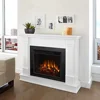 48" Silverton Electric Fireplace Mantel Insert Heater Remote Control 6ft Cord Realistic Flames Adjustable Thermostat Timer Home 2