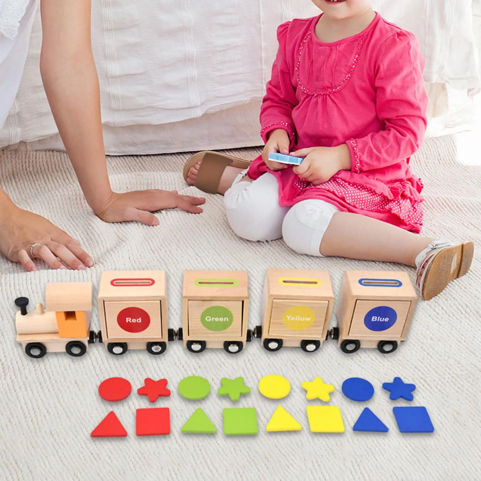 

Train Toys Magnetic Set Fine Motor Skills Toy Wooden Train Set Early Learning Educational Toys for Children Boys and Girls Gifts