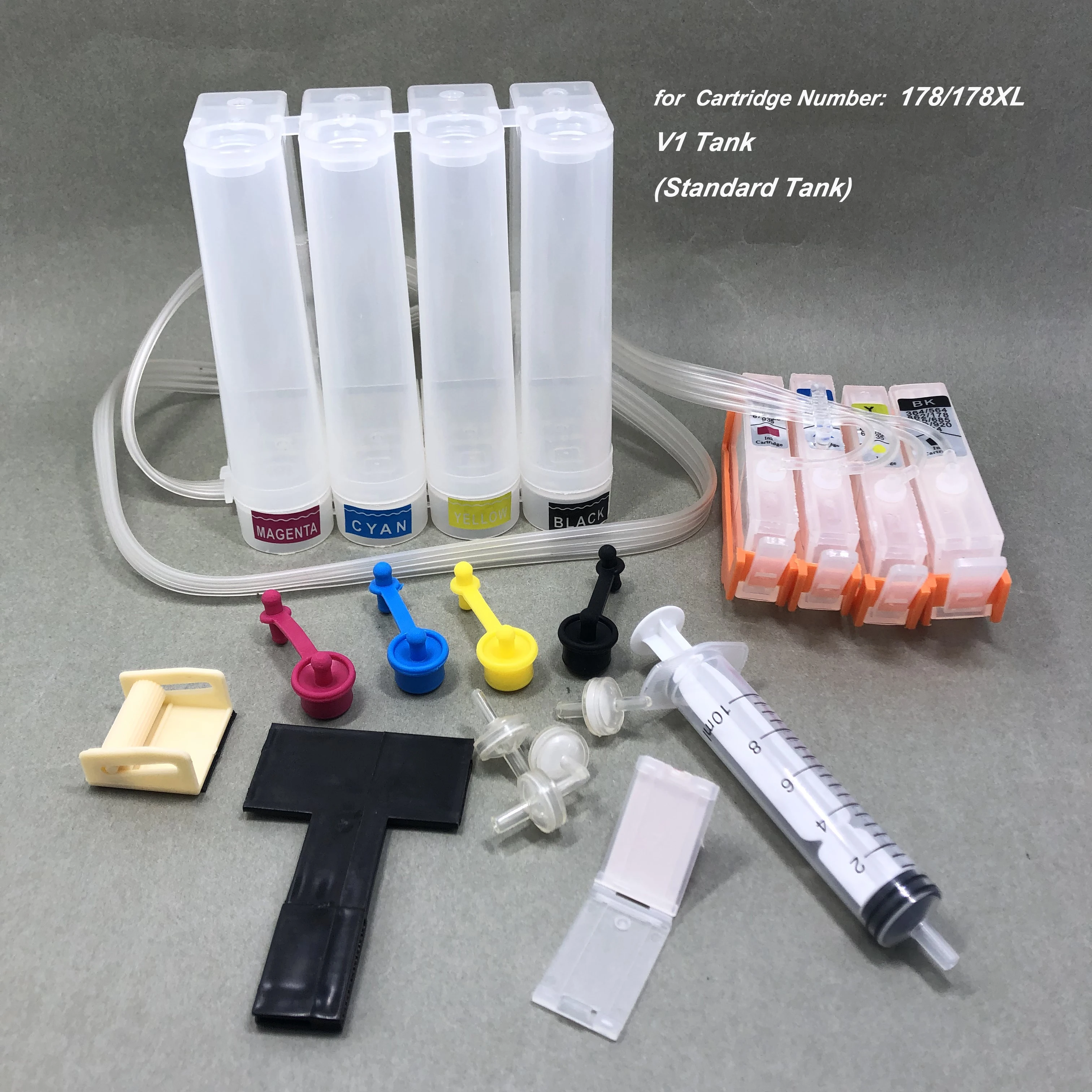 4 Colori 178 Cartuccia Di Inchiostro Ciss Per Hp 178 178Xl Per Hp Deskjet 3070A 3520 Officejet 4620 Photosmart 5510 5515 5520 5521 B109A