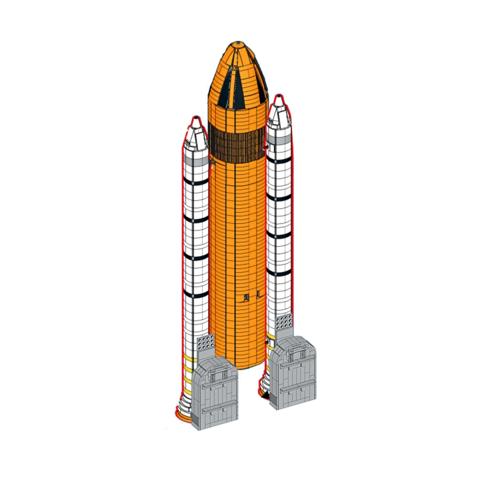 

MOC Vertical Stand update for Space Shuttle Discoveryed Space Shuttle Rocket 10283 Booster Model Blocks Toys Collectible Brick