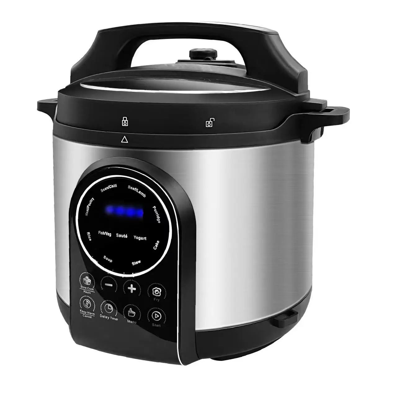 High-tech Touch Screen Panel 5L,6L Multi Functions Big Capacity High Temperature Industrial Pressure Cooker With Timer