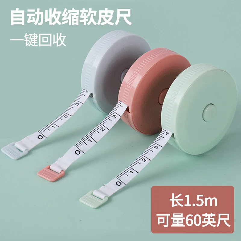 1.5m/60inch Black Tape Measures Dual Sided Retractable Tools