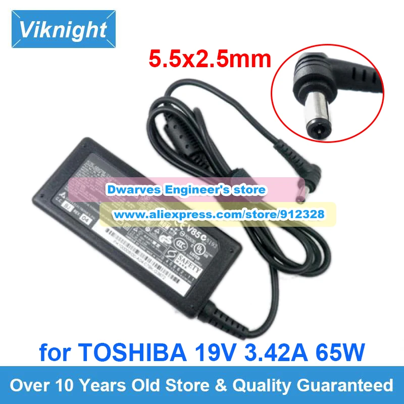 

Genuine 19V 3.42A 65W AC Adapter for Toshiba Satellite A135-S4527 A80-169 A85-S107 Satellite L10-146 L15-S1041 L20-C430 M30X-168