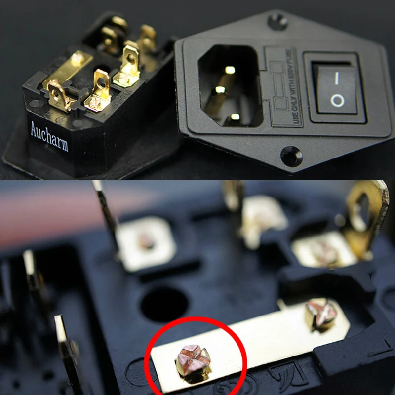 Aucharm  HiFi   C13 IEC Ŀ , ݵ  ġ, ǻ Ʈ 