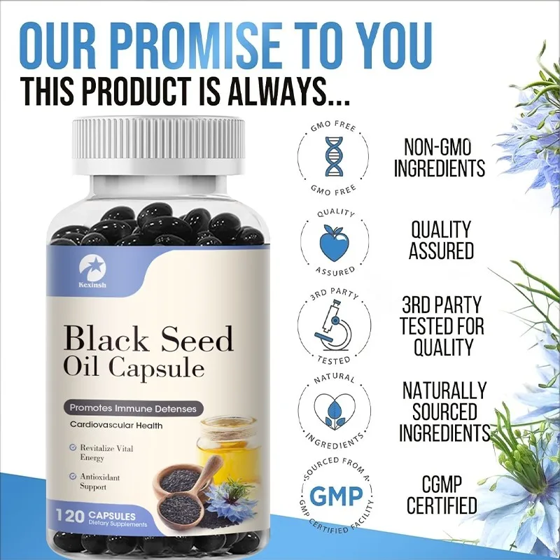 Black seed oil capsules premium black seed oil 120 capsules support overall health immune system