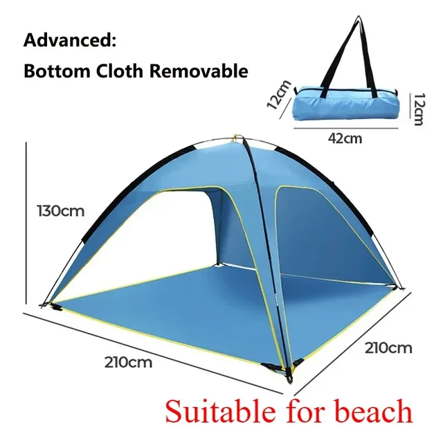 Quick Automatic Opening Beach Tent Sun Shelter Tent Shade Lightwight Pop for Outdoor Camping Three Ventilated And Spacious Tents