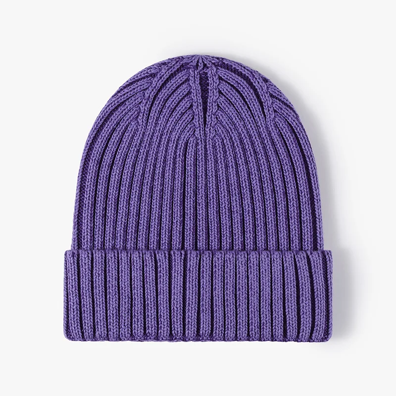 Männer Frauen Big Head Winter Brimless Head Wrapped Baumwolle Strickmütze Outdoor Warm Head Wrapped Cold Cap Jungen Mädchen Wollmütze Beanie – Detail 8