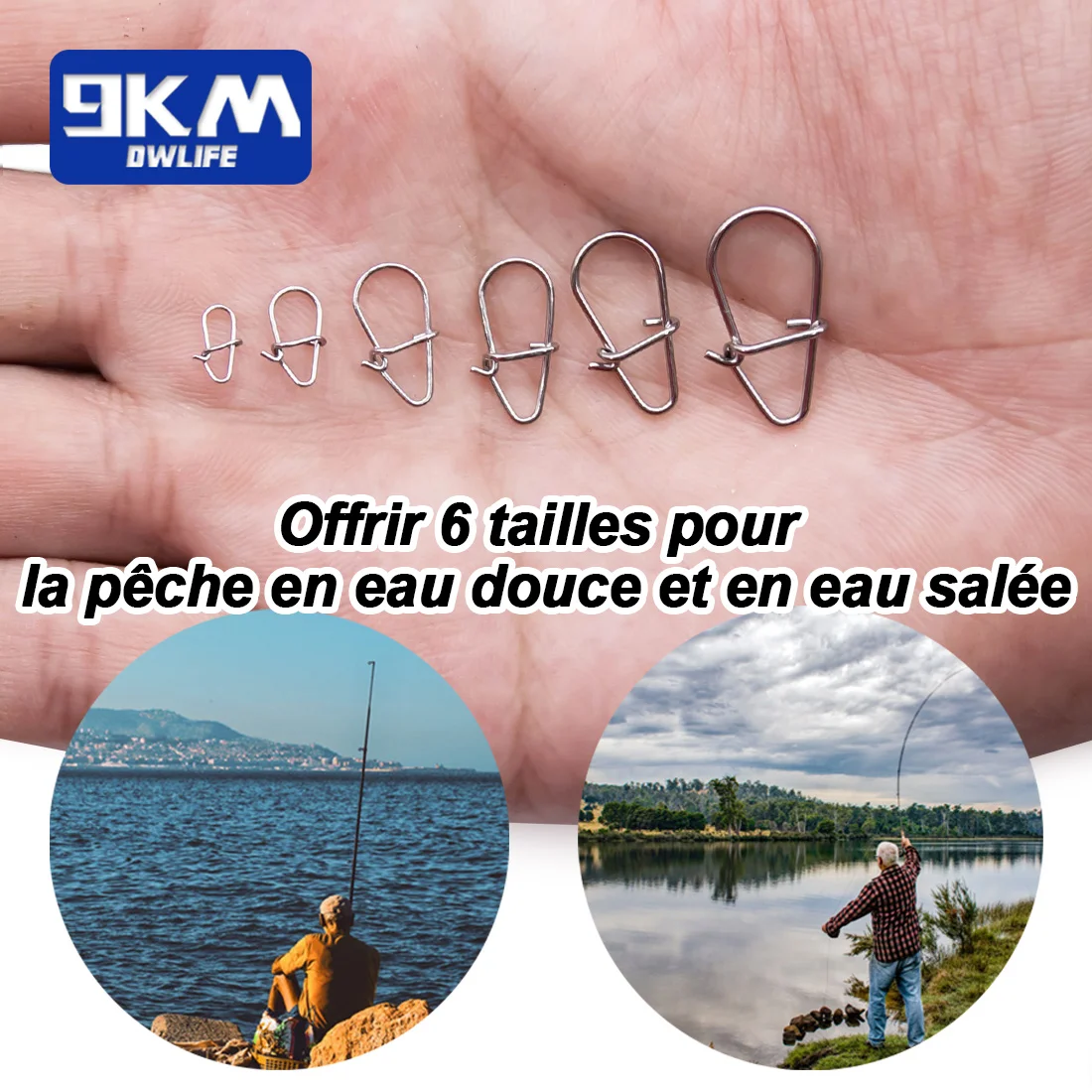 50 à 200 mousquetons pêche rapides pour leurres crankbaits et connecteurs leurres mer