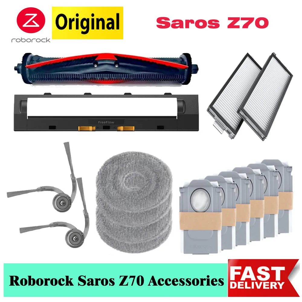 Enhanced Roborock Accessories Set: Hair Cut Brush, Cover, Side Brush, Filter, Mop, Dustbag, Vacuum Cleaner Spare Parts