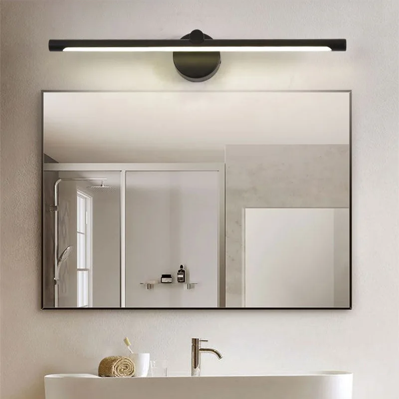 Mirror Light LED Wall Lamp With Switch Touch Dimming Motion Sensor Bathroom Wall Light 40cm 55cm AC85 - 265V Indoor Lighting