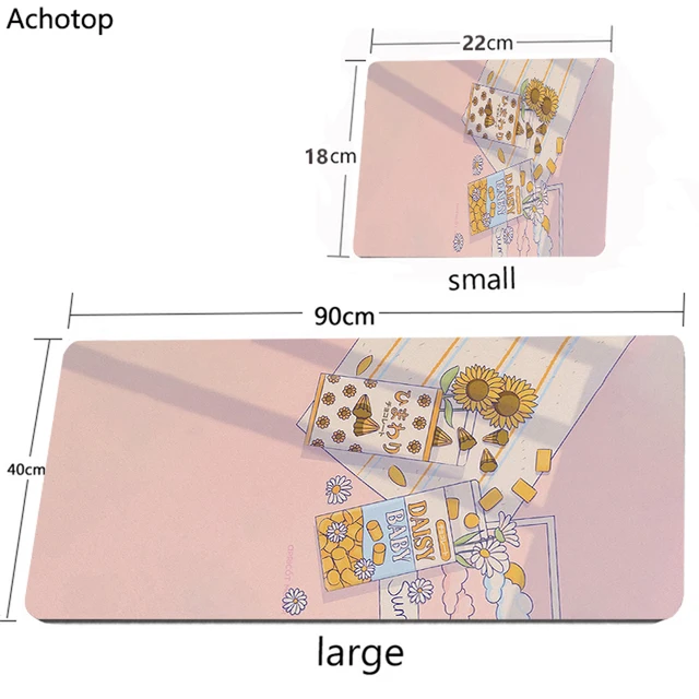 Pink Anime Mouse Pad Gamer Cute Kawaii XXL Gaming Mousepad Rubber Otaku Locking Edge 900X400MM Laptop Notebook Keyboard Desk Mat CN00263 CUTE (5)