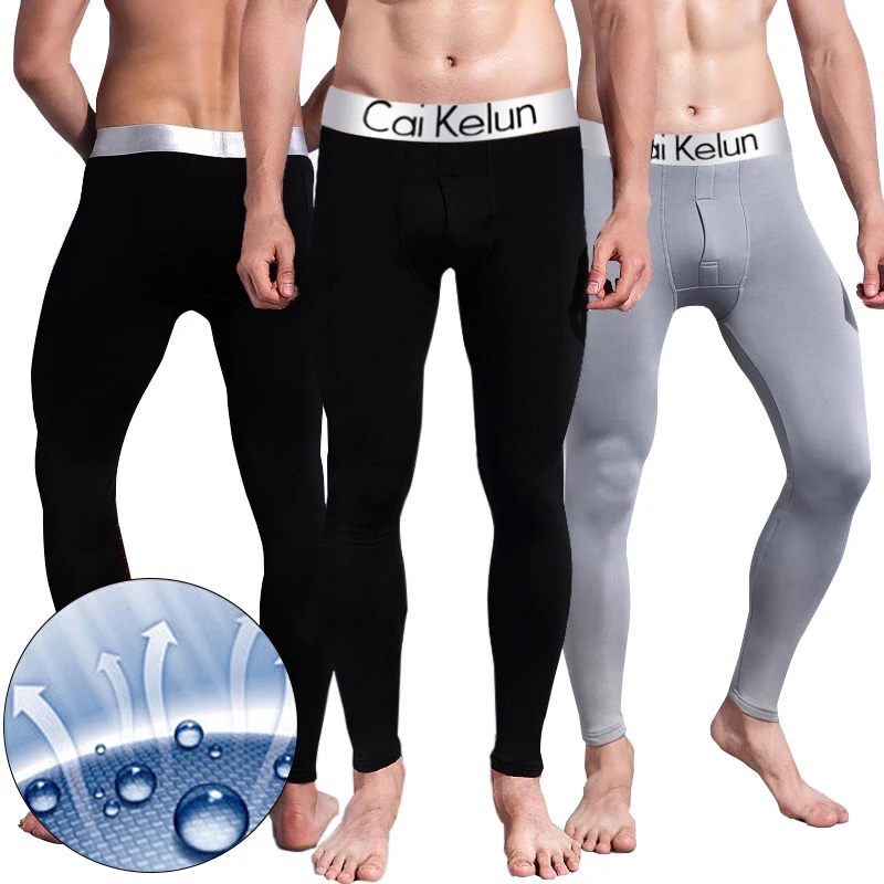 Men Long Johns Thermal Skin-friendly Underwear Winter Warm Pants Male Soft Elastic Large Size Leggings Comfortable Tights |