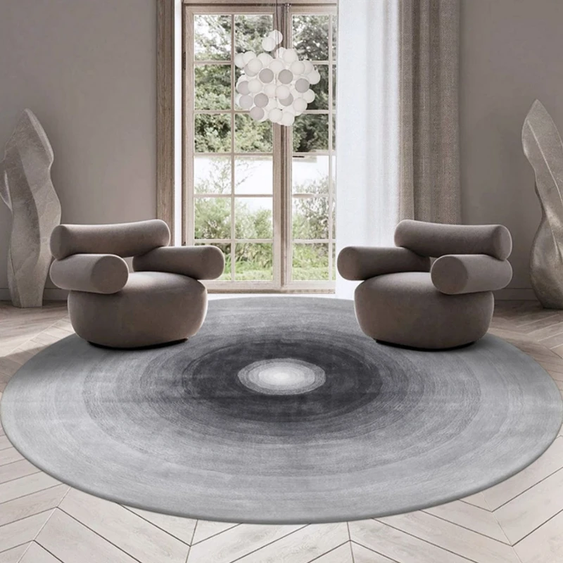 Wabi-sabi Style Carpets for Living Room Minimalist Bedroom Decor Plush Rug Round Bedside Floor Mat Fluffy Soft Thickened Carpet 4