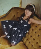 Robes de princesse pour bébés filles KS printemps 2026, vêtements pour enfants, robes à nœud papillon en maille à paillettes, nouvelles jupes pour enfants, robes de fête 3