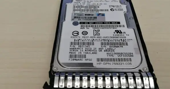 For 759212 B21 600G SAS 15K 2 5 12G 759548 001 server hard disk